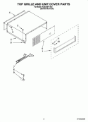 TOP GRILLE AND UNIT COVER PARTS Diagram and Parts List for KSSO48FTX03  KitchenAid Refrigerator