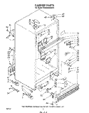 CABINET Diagram and Parts List for ET22ZKXMWR0  Whirlpool Refrigerator
