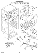 LINER PARTS Diagram and Parts List for ER8GHKXMT00  Whirlpool Refrigerator