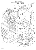 LINER Diagram and Parts List for RT21DKXGW00  Roper Refrigerator
