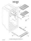 LINER PARTS Diagram and Parts List for EV160NZTQ02  Whirlpool Freezer
