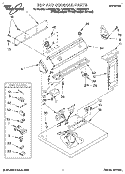TOP AND CONSOLE, LIT/OPTIONAL Diagram and Parts List for LGR6638DW0  Whirlpool Dryer