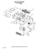 AIR FLOW PARTS Diagram and Parts List for IMH15XVQ2  Whirlpool Microwave