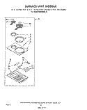 SURFACE UNIT Diagram and Parts List for RS576PXL0  Whirlpool Range