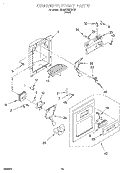 DISPENSER FRONT Diagram and Parts List for 3XARG488GF00  Whirlpool Refrigerator