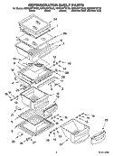 REFRIGERATOR SHELF PARTS Diagram and Parts List for KSRG25FTSS00  KitchenAid Refrigerator