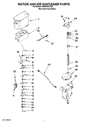 MOTOR AND ICE CONTAINER PARTS Diagram and Parts List for GD5VVAXTY00  Whirlpool Refrigerator
