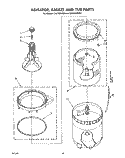 AGITATOR BASKET AND TUB Diagram and Parts List for CA2762XSW0  Whirlpool Washer
