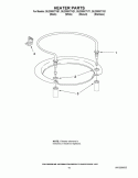 HEATER PARTS Diagram and Parts List for GU2300XTVB1  Whirlpool Dishwasher