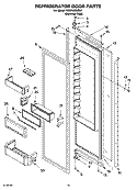 REFRIGERATOR DOOR PARTS Diagram and Parts List for KSSP36QMS01  KitchenAid Refrigerator
