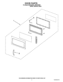 DOOR PARTS Diagram and Parts List for IMH16XWS1  Whirlpool Microwave