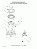 TRIPLE CROWN BURNER Diagram and Parts List for KGSS907SBL02  KitchenAid Range