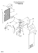 AIRFLOW Diagram and Parts List for GD25SFXHS00  Whirlpool Refrigerator