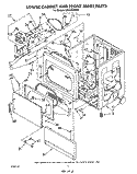 LOWER CABINET AND FRONT PANEL Diagram and Parts List for CS5000XWN0  Whirlpool Dryer