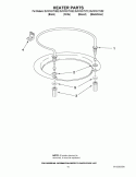 HEATER PARTS Diagram and Parts List for DU1010XTXT2  Whirlpool Dishwasher