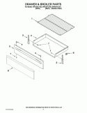 DRAWER & BROILER PARTS Diagram and Parts List for WFG381LVS2  Whirlpool Range