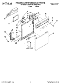 FRAME AND CONSOLE PARTS Diagram and Parts List for CUD6710TQ0  Crosley Dishwasher