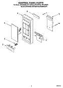 CONTROL PANEL PARTS Diagram and Parts List for GT4185SKS3  Whirlpool Microwave