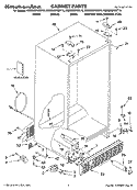 CABINET PARTS Diagram and Parts List for KSRD25FKSS15  KitchenAid Refrigerator