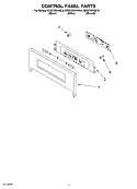 CONTROL PANEL Diagram and Parts List for KEBC208HBL4  KitchenAid Wall Oven