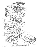 SHELF Diagram and Parts List for ET18GKXXN00  Whirlpool Refrigerator
