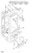 REFRIGERATOR LINER Diagram and Parts List for 3VED29DQEB01  Whirlpool Refrigerator
