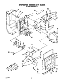 DISPENSER AND FRONT Diagram and Parts List for KSRF36DTX10  KitchenAid Refrigerator