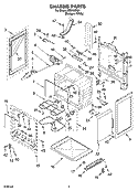 CHASSIS PARTS Diagram and Parts List for IES355RQ1  Inglis Range