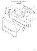 CONTROL PANEL Diagram and Parts List for SF315PEEQ0  Whirlpool Range