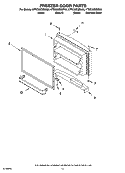 FREEZER DOOR PARTS Diagram and Parts List for KTRC22EMSS03  KitchenAid Refrigerator
