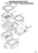 REFRIGERATOR SHELF PARTS Diagram and Parts List for GS5SHAXNQ00  Whirlpool Refrigerator