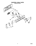 CONTROL PANEL Diagram and Parts List for RF376PXYQ0  Whirlpool Range