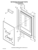 REFRIGERATOR DOOR PARTS Diagram and Parts List for KBLO36FTX06  KitchenAid Refrigerator