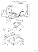 MACHINE BASE Diagram and Parts List for 6LSR7244EQ1  Whirlpool Washer