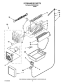 ICEMAKER PARTS Diagram and Parts List for GX5FHTXVQ05  Whirlpool Refrigerator