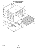 INTERNAL OVEN Diagram and Parts List for SF330PERW0  Whirlpool Range
