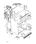 CABINET Diagram and Parts List for ET25PKXXW01  Whirlpool Refrigerator
