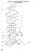 OPTIONAL SOLID ELEMENT MODULE Diagram and Parts List for RC8920XAH0  Whirlpool Cooktop