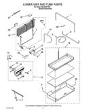 LOWER UNIT AND TUBE PARTS Diagram and Parts List for KBLO36FTX05  KitchenAid Refrigerator