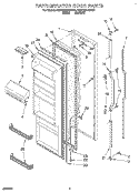 REFRIGERATOR DOOR Diagram and Parts List for KSRC22DBWH01  KitchenAid Refrigerator