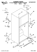 CABINET PARTS Diagram and Parts List for ET8FTEXMB01  Whirlpool Refrigerator