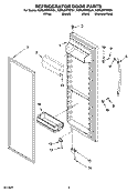 REFRIGERATOR DOOR PARTS Diagram and Parts List for KSRL25FRBL01  KitchenAid Refrigerator