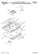 COOKTOP, LITERATURE Diagram and Parts List for GW395LEGB3  Whirlpool Range