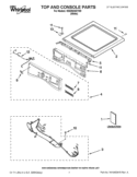 TOP AND CONSOLE PARTS Diagram and Parts List for WED96HEYW0  Whirlpool Dryer