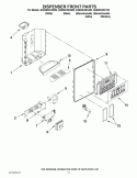 DISPENSER FRONT PARTS Diagram and Parts List for GSS26C5XXB02  Whirlpool Refrigerator