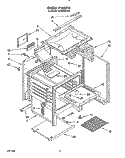 OVEN Diagram and Parts List for SF3000SYW0  Whirlpool Range