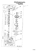 GEARCASE PARTS Diagram and Parts List for LSR5232LQ1  Whirlpool Washer