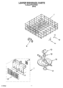 LOWER DISHRACK PARTS, OPTIONAL PARTS (NOT INCLUDED) Diagram and Parts List for DP940PWPQ0  Whirlpool Dishwasher