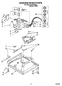 MACHINE BASE PARTS Diagram and Parts List for TAWB600PQ1  Estate Washer