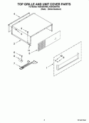 TOP GRILLE AND UNIT COVER PARTS Diagram and Parts List for KSSO36QTX03  KitchenAid Refrigerator